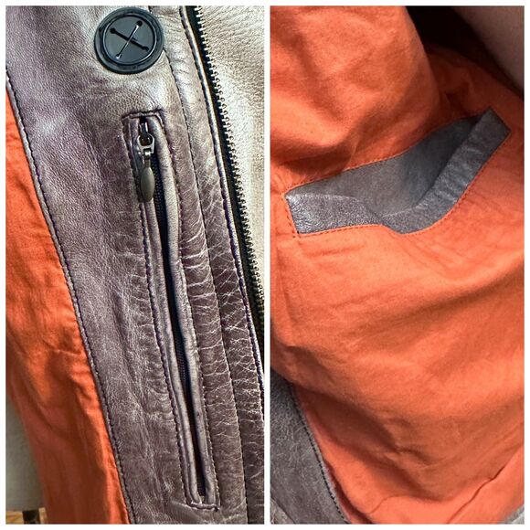 Harley Davidson Black Label Washed Lambskin Leather Moto Jacket Men's M - Picture 12 of 15